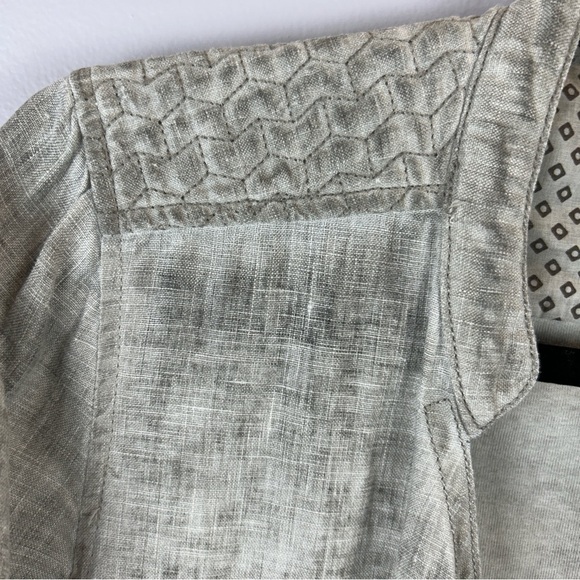 Sandwich Neutral Linen Open Front Longline Jacket Cardigan Size EU 36 Grey - Picture 6 of 16